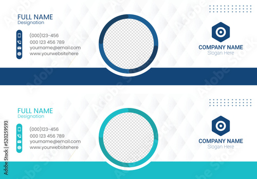 Simple email signature template or email footer design 09 photo