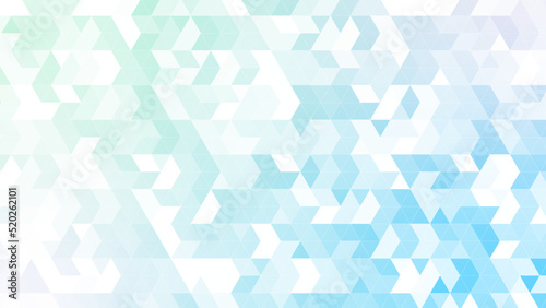 三角パターン背景素材，グリーンとブルーのグラデーション
