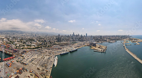 Beirut Port Explosion Blast Site Drone Shot - August 2022