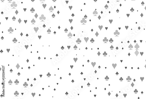Light Silver, Gray vector pattern with symbol of cards.