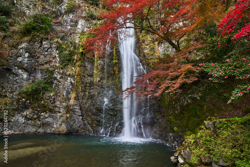 Mino Waterfall in Autumn	 photo