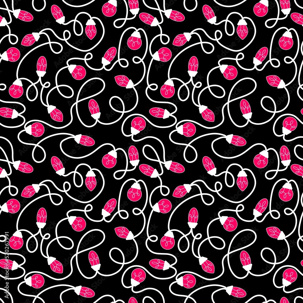 Christmas idea seamless light bulbs pattern for wrapping paper and kids and clothes print and accessories Christmas idea seamless light bulbs pattern for wrapping paper and kids and clothes print and accessories