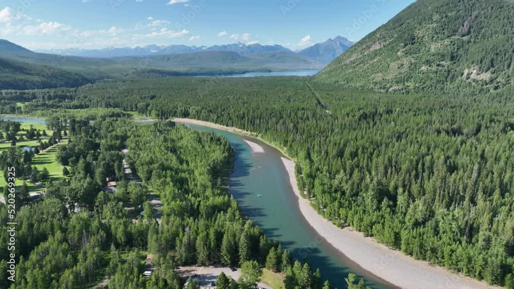 West Glacier Montana Aerial