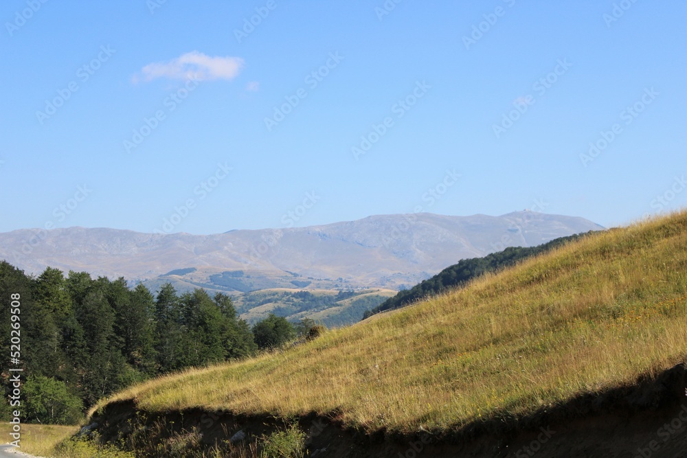 The road on the Visočica mountain Bosnia and Herzegovina