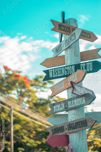 signpost in the middle of nowhere