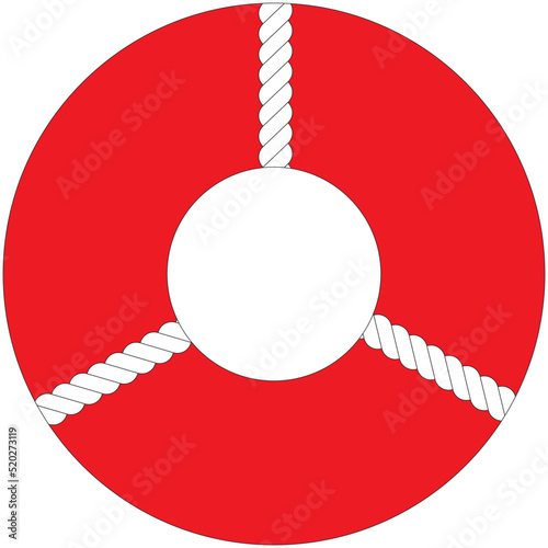 Vintage life preserver in vector.