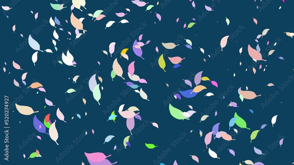 floral background with colorful leaves 