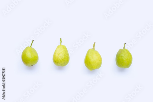 Pears isolated on white background.