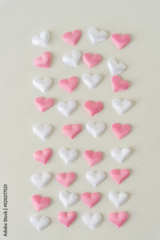 set of fabric pillow hearts on paper set of fabric pillow hearts on paper