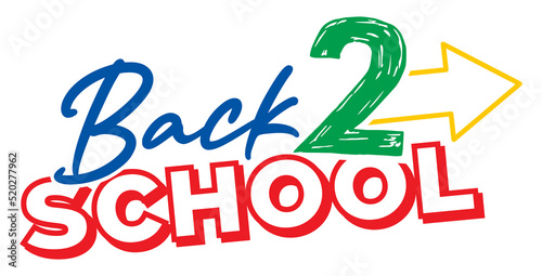 Back 2 School Graphic | Back To School Clipart for Teachers, Retail Stores and More | Education Banner for Social Media and Print photo