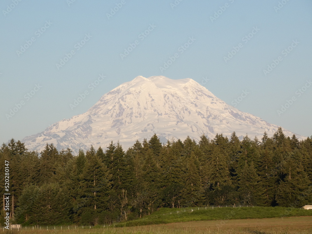 Mount Rainer from JBLM Stock Photo | Adobe Stock