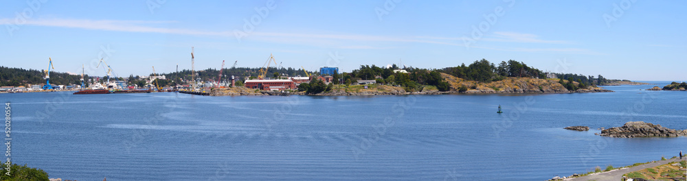 Industrial skyline in Colwood, British Columbia