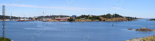Industrial skyline in Colwood, British Columbia