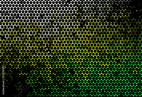 Dark Green  Yellow vector backdrop with lines  rectangles.