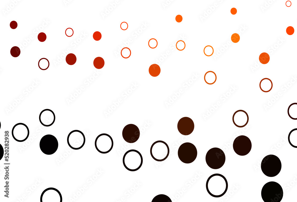 Light Orange vector template with circles.