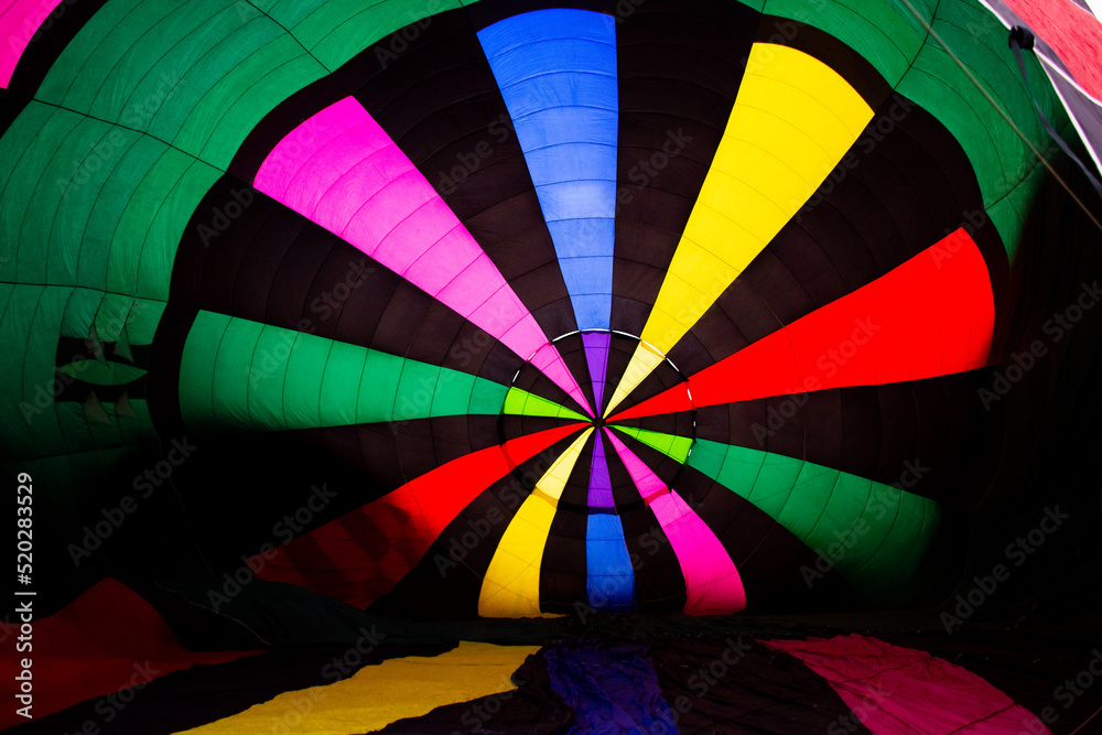 Obraz premium Colorful hot air balloon interior 