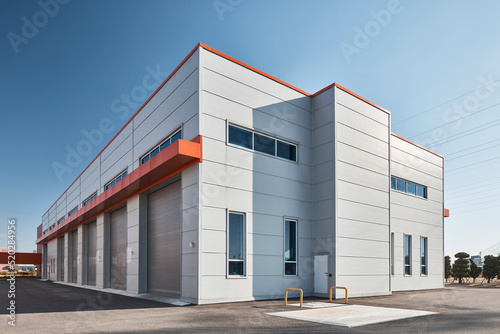 warehouse with sky