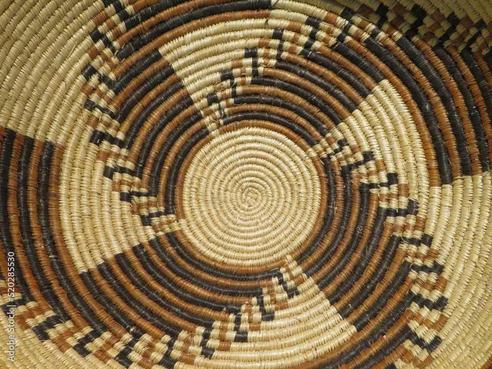 Fototapeta premium abstract straw background with circles, mexican dish