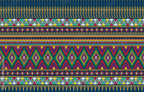 Seamless Textures with ethnic patterns. Navajo geometric abstract print. Decorative decoration with a rustic feel. The design is inspired by Native Americans. Colors are black and white.