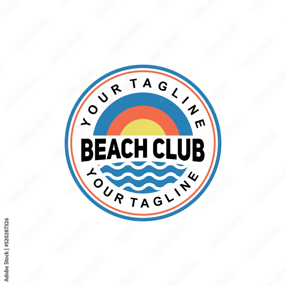 Beach logo design  modern vector design inspiration