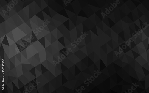 Dark Silver, Gray vector shining triangular background.