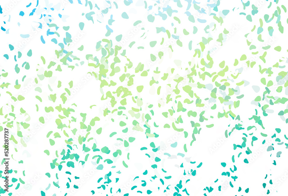 Light green, yellow vector texture with random forms.