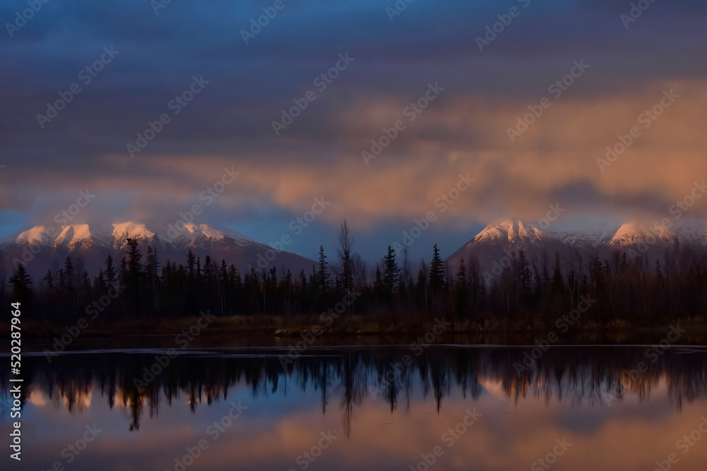 Early autumn morning at Reflections Lake, Alaska. Early autumn morning at Reflections Lake, Alaska.
