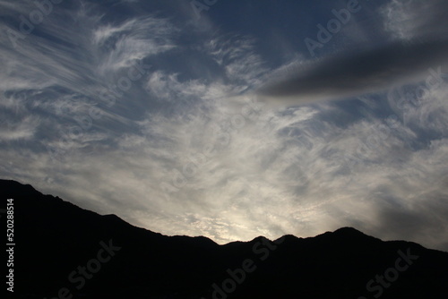 clouds over the mountains