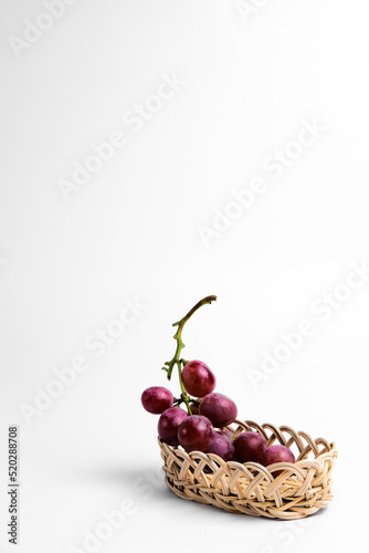 red wine on a white background