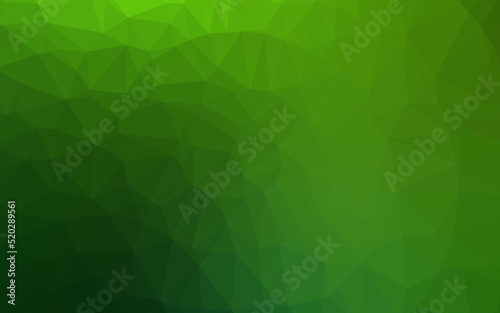 Light Green vector triangle mosaic template.