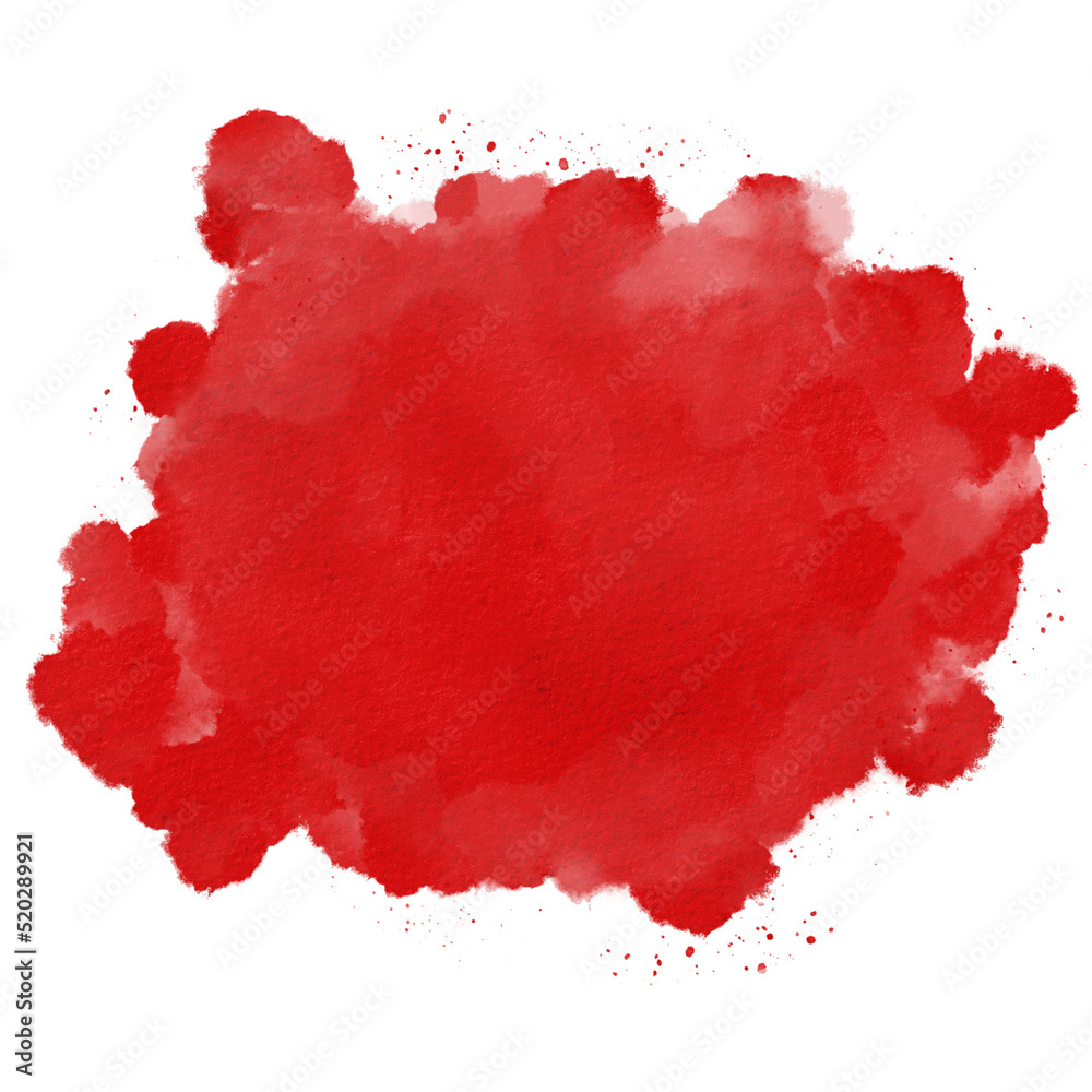 Red Splash Watercolor Paint