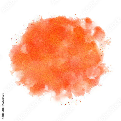 Orange Splash Watercolor Paint