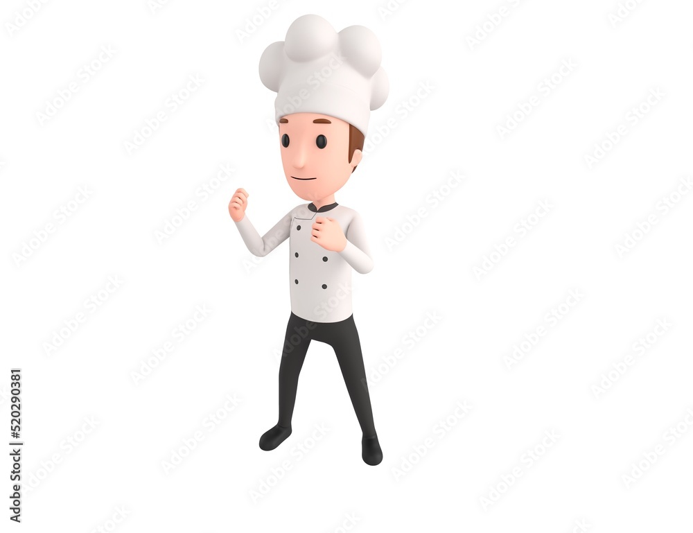 Chef character fighting in 3d rendering. Chef character fighting in 3d rendering.