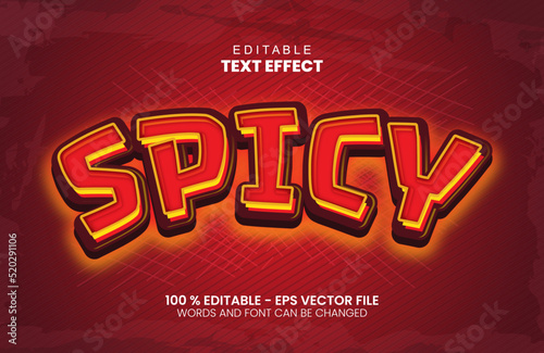 Spicy text effect photo