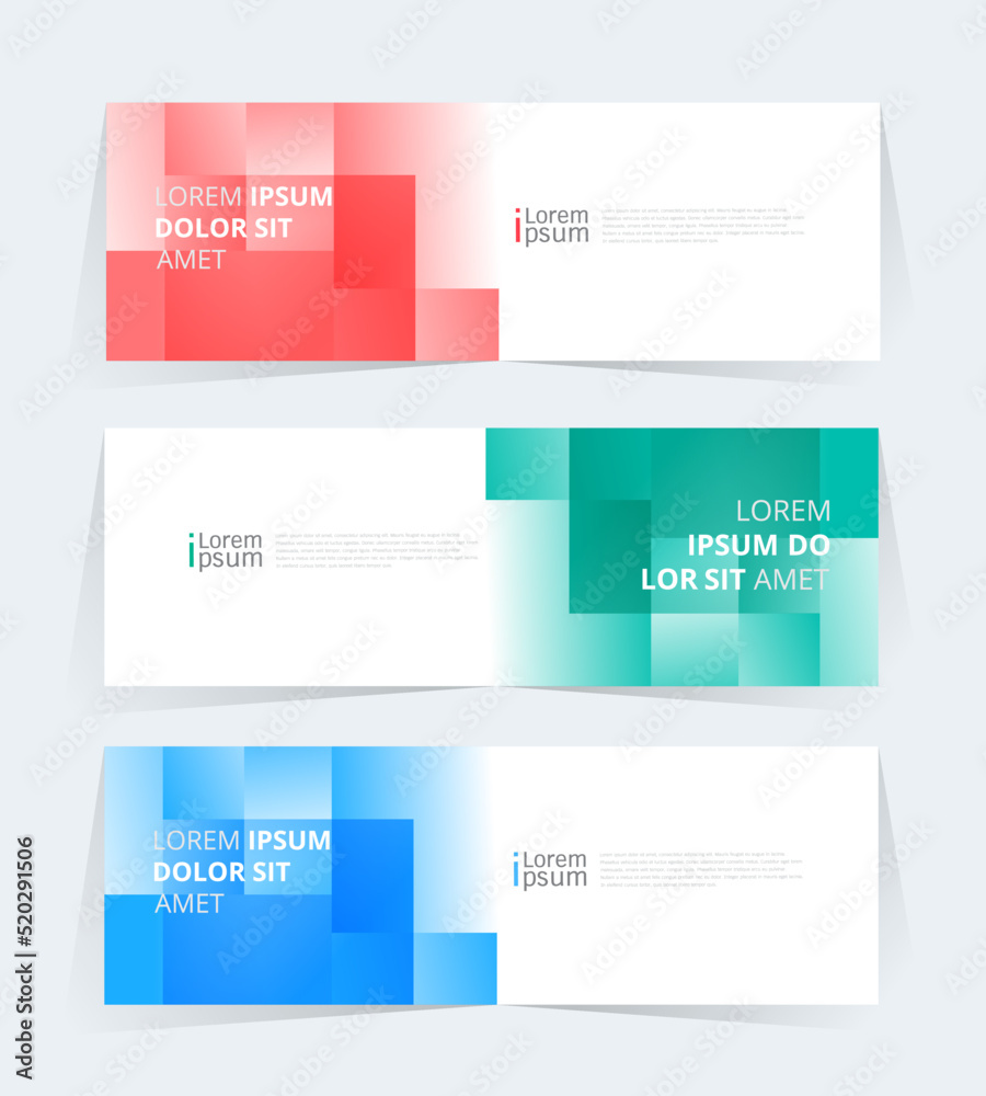 Geometric banner design with Vector presentation template.