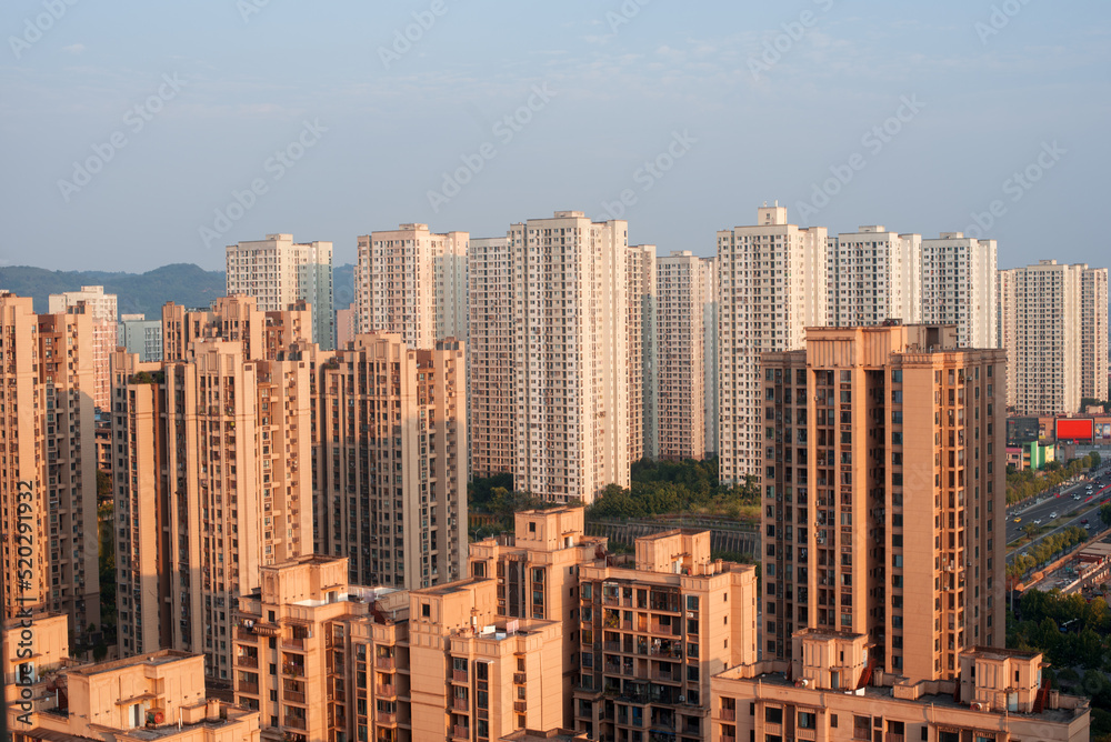 China city Chongqing residential buildings tall buildings