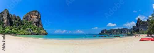 Panorama view  of Railay Beach in Krabi , Thailand © Thundorn