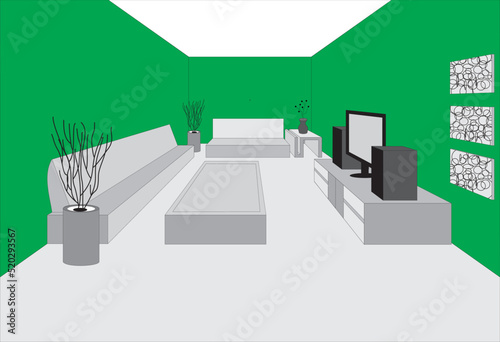 Interior design is the process of compiling and creating various interior elements so that they can become a related unit in order to achieve certain goals in terms of aesthetics and comfort.