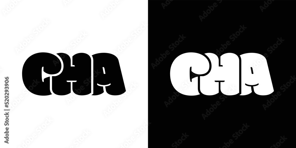 CHA Logo Branding Letter. Vector graphic design. Useful as app