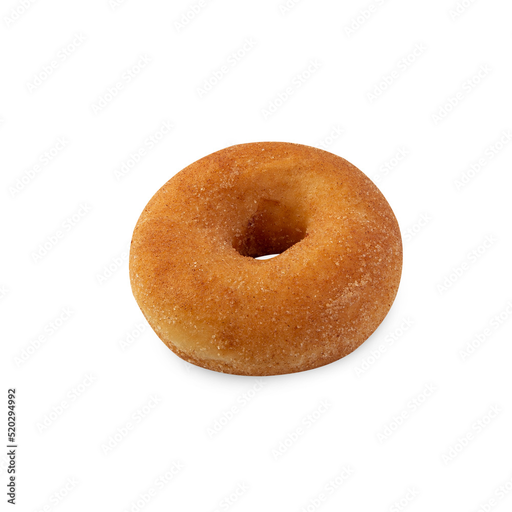 Cinnamon donut isolated on white background with clipping path. Cinnamon donut isolated on white background with clipping path.