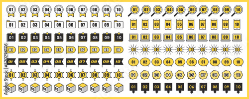 シンプルでかわいい数字アイコンセット