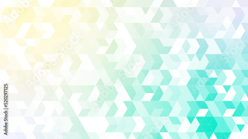 三角パターン背景素材，イエローとグリーンのグラデーション