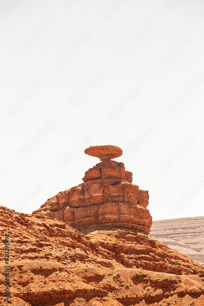 rock Mexican Hat near village of Mexican Hat near Monument Valley, Utah, USA