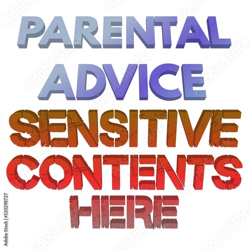 Photography Parental control sign or icon concept typography