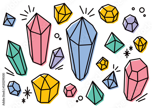 シンプルなクリスタルのセット