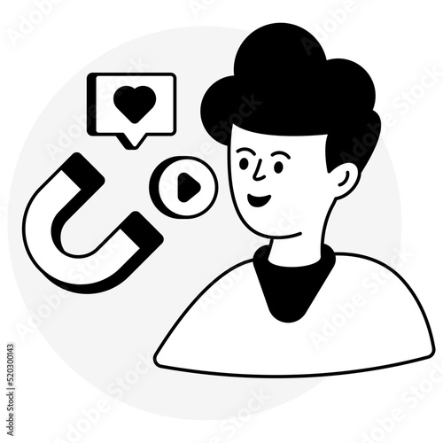Perfect design icon of attract love 