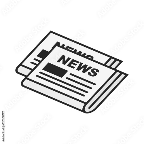 Stacked news article icons. Newspaper. Vector.
