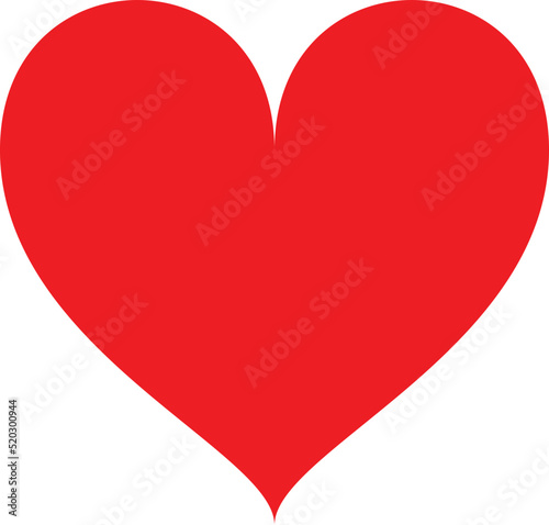Red Colored Heart EMOJI or Heart Symbol isolated, Vector EPS 10