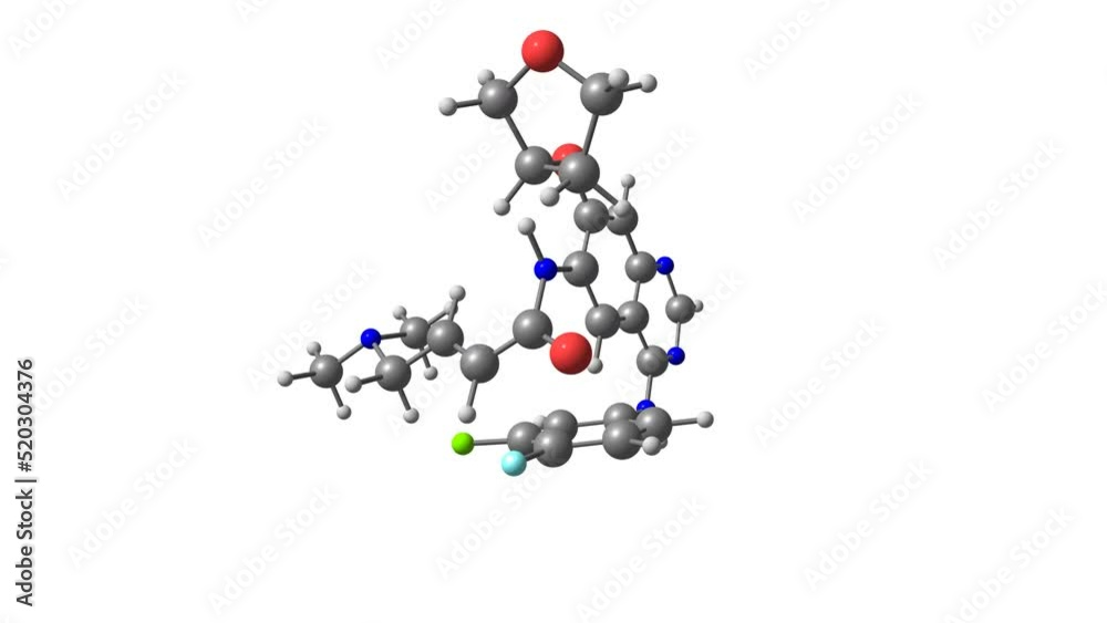 Afatinib molecule rotating video Full HD Afatinib molecule rotating video Full HD