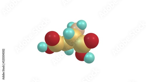 Aspartic acid molecule rotating video Full HD
 photo